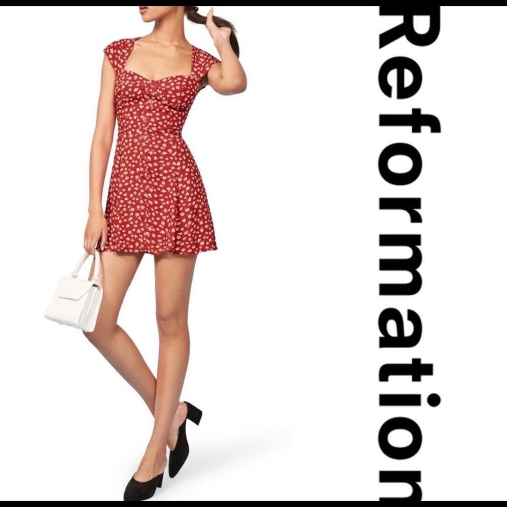 Like new red reformation dress